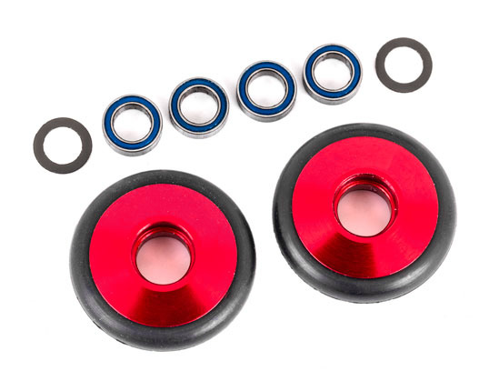 Wheel Set Alu Red Wheelie Bar  Drag Slash
