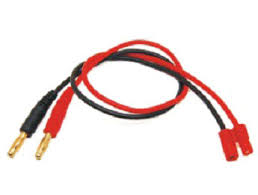 Laddarkabel 4mm bananpar till 3,5 mm kontakter (med hölje)