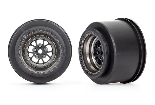 Wheels Rear Satin Black Chrome (2)  Drag Slash