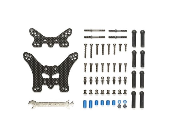 TAMIYA 54754 TT-02B Carbon FR Damper Stays - 2