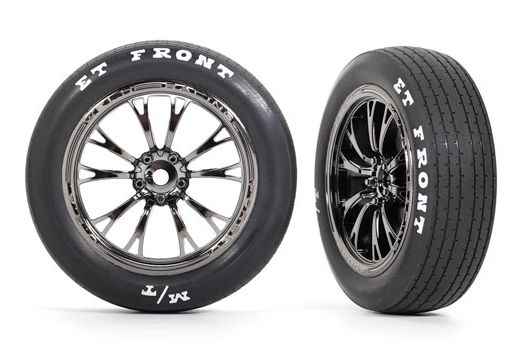 Tires & Wheels Front Black Chrome (2)  Drag Slash