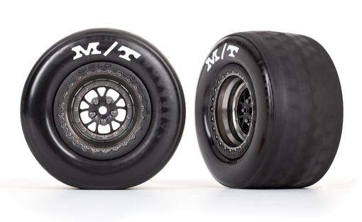 Tires & Whels Rear Matt Black Chrome (2)  Drag Slash