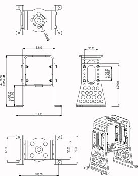 Hacker 15727618 Motor Mount Alu A60 complete