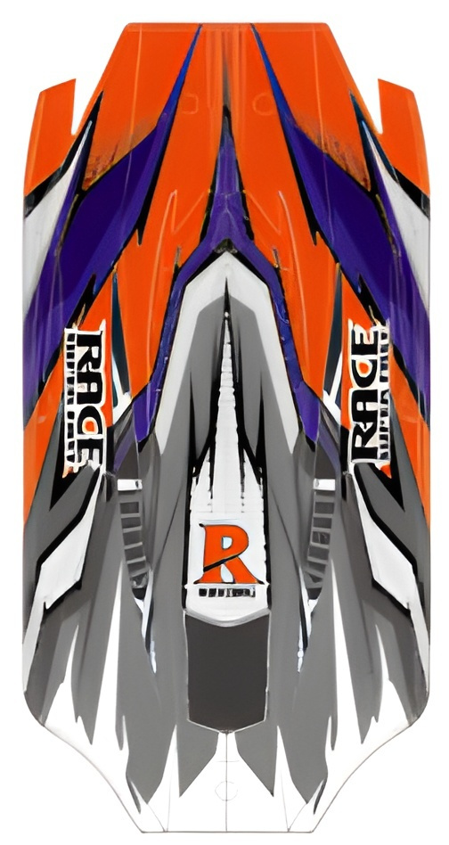WLToys Bodyshell & Wing Orange/Blue - 2