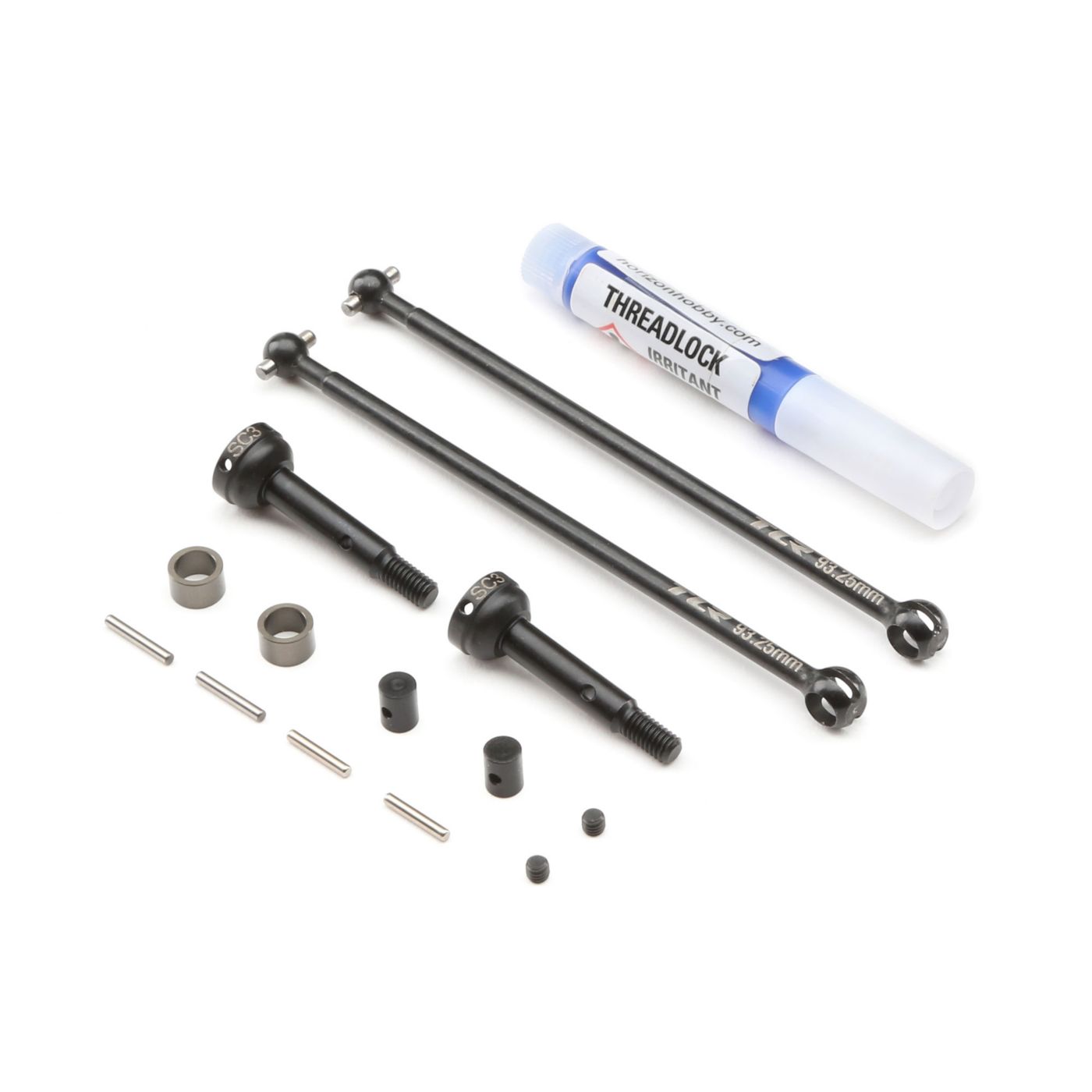 TLR TLR232063 CVA Driveshaft Set Complete, 93.25mm: 22SCT 3.0