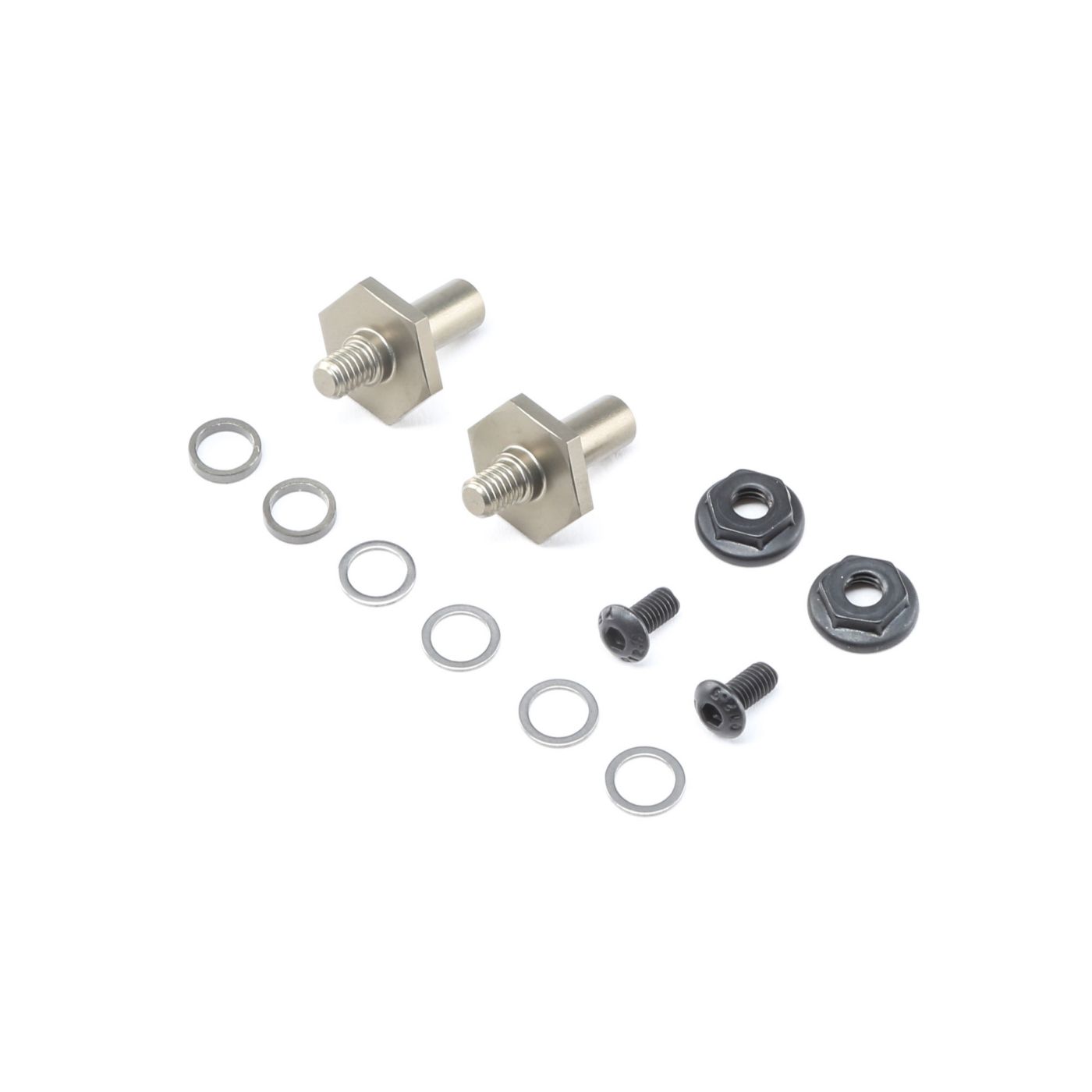 TLR TLR232070 Front Axle Set, Aluminum 1mm Adj, 12mm Hex: 22 4.0
