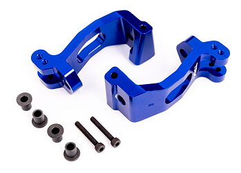 Traxxas 9532X Styrspindelhållare (C-Hub) Alu Blå V+H Sledge