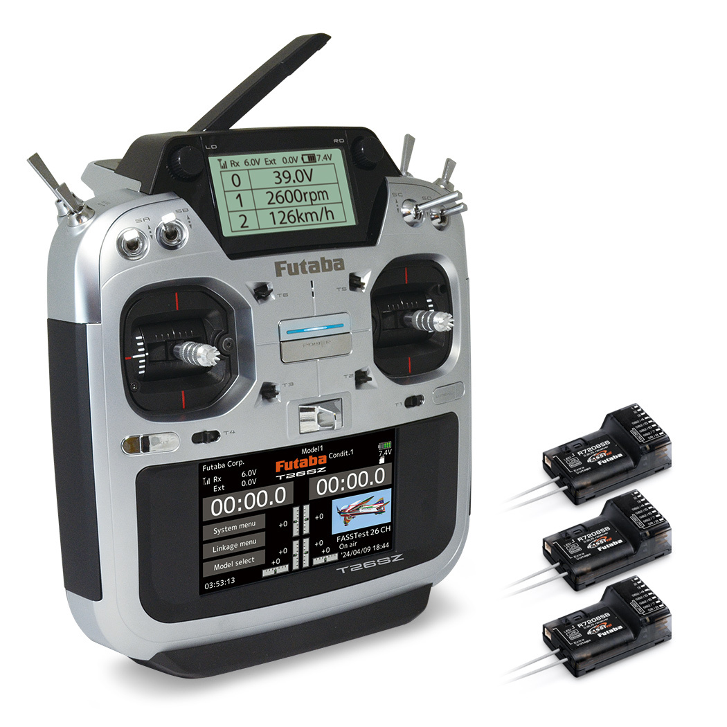 Futaba T26SZ Radio FASSTest26, 3/R7208SB, 2S LiPo