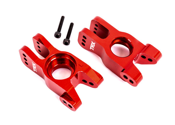 Traxxas 9552R Hjulaxelhållare Alu Röd (Pair) Sledge