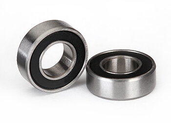 Ball bearing 6x12x4mm Rubber sealed Black (2)