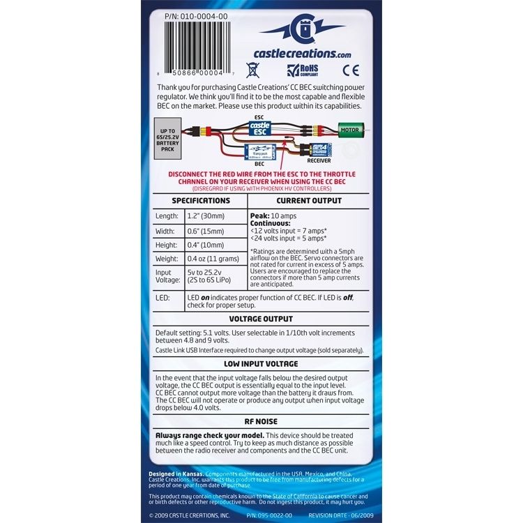CC BEC 10A PEAK 25V MAX INPUT SBEC - 7