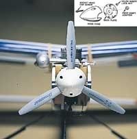 Du-Bro 545 Spinner 3-blad vit 64mm
