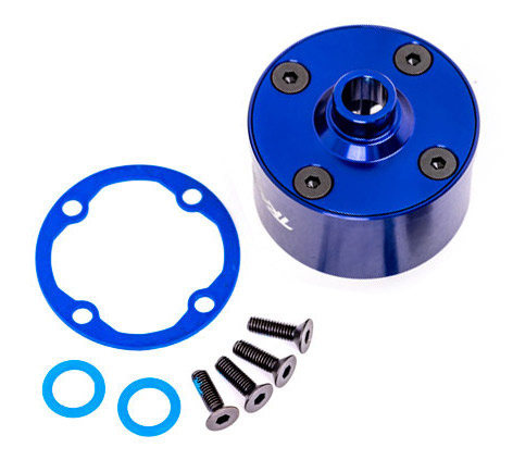 Traxxas 9581X Diffhus Alu Blå Set Sledge