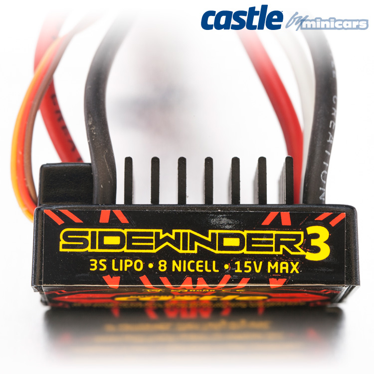 Castle Creations SIDEWINDER 3 ESC 12V 1/10 med 1406-4600KV Sensormotor - 2