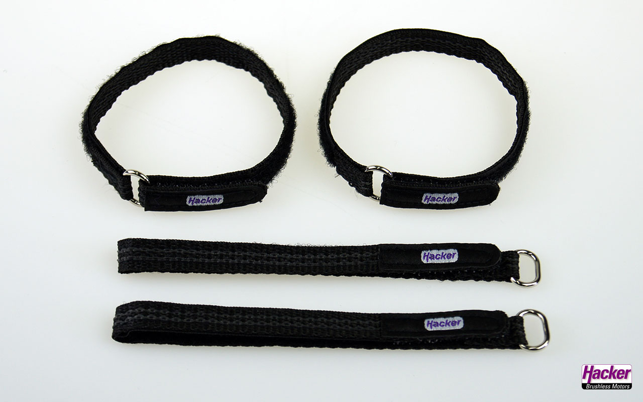 Hacker Kardborrband gummerat 10x200mm 4st