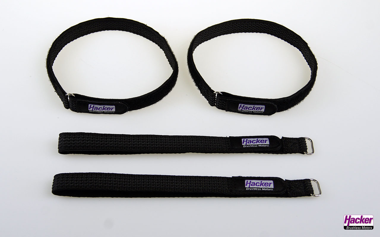 Hacker Kardborrband gummerat 15x300mm 4st