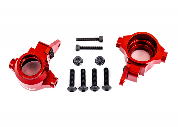 Traxxas 9635R Styrspindlar Alu Röd (Pair) Sledge