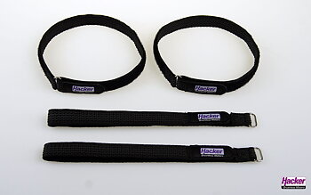 Hacker Kardborrband gummerat 15x400mm 4st