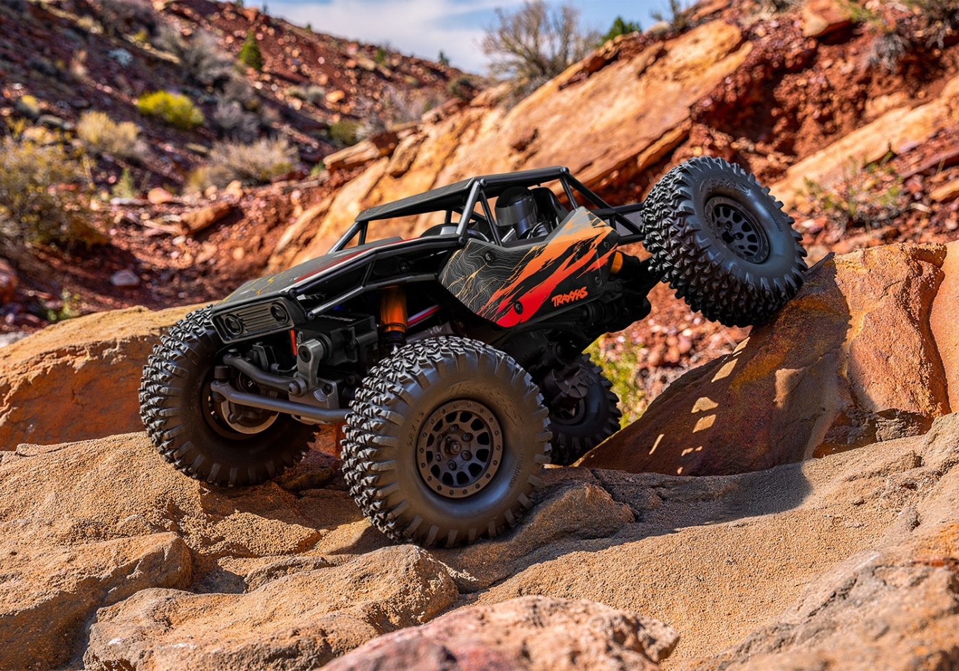 Traxxas TXC-4M 1/18 Extreme Crawler Orange RTR - 3S LiPo/USB Laddare - 8