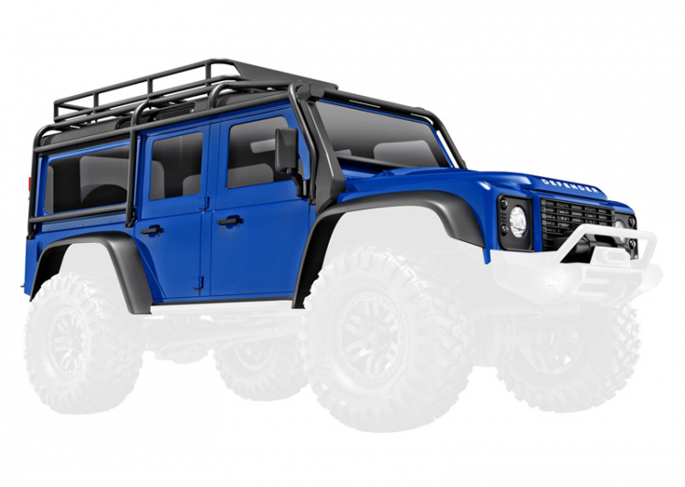 Traxxas 9712-BLUE Kaross TRX-4M Land Rover Defender Blå Komplett