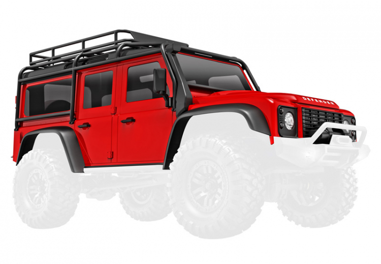 Traxxas 9712-RED Kaross TRX-4M Land Rover Defender Röd Komplett