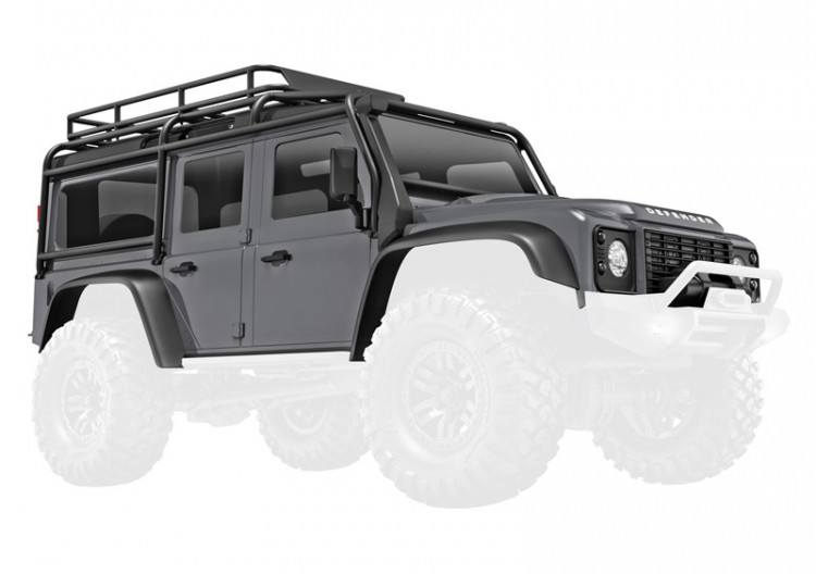 Traxxas 9712-SLVR Kaross TRX-4M Land Rover Defender Silver Komplett