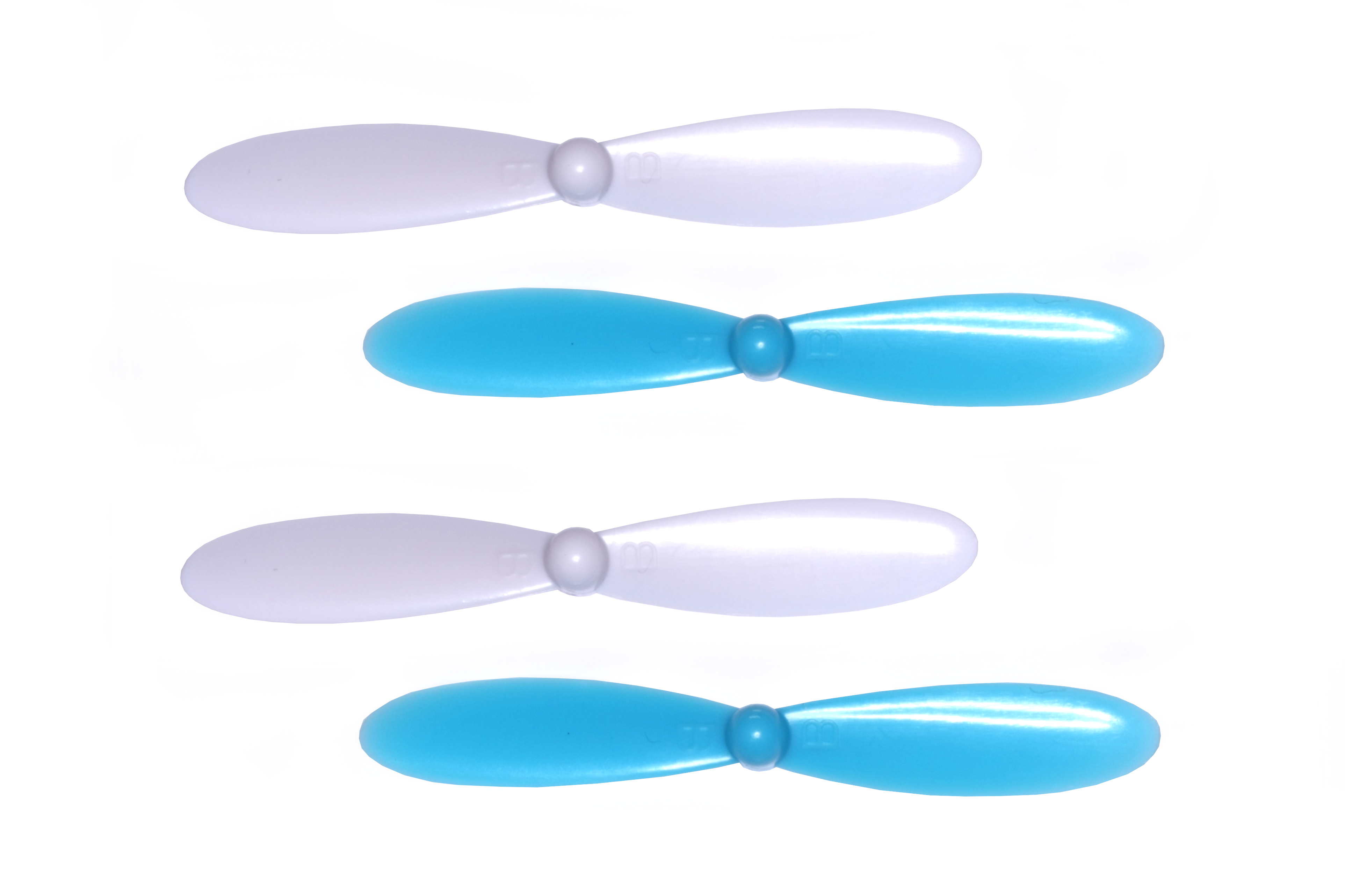 Propeller, Blå/Vit (2014 - New Look) Passar Alla Hubsan
