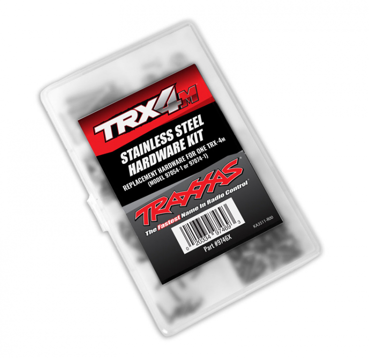 Traxxas 9746X Skruvsats Rostfritt Komplett (Sortimentslåda) TRX-4M
