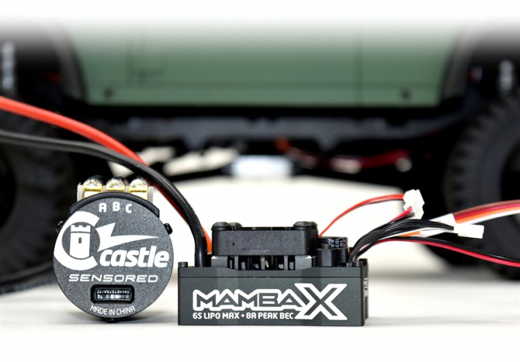 Castle Creations MAMBA X Sensor ESC 25,2V WP, 1406-1900KV Combo Crawler - 3