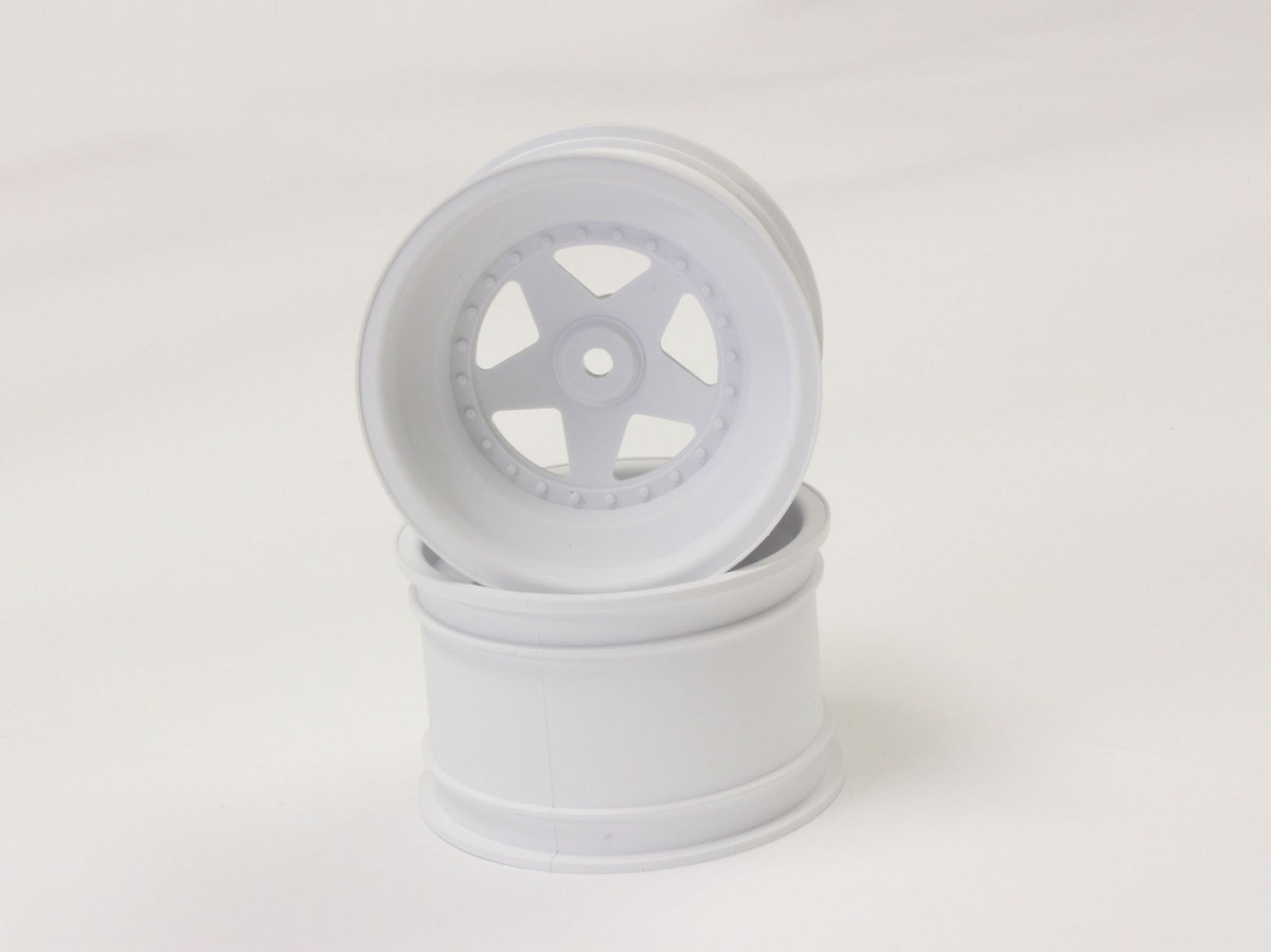 Kyosho SCH006W Rear Wheel Kyosho Scorpion 2014 (2) White 2.2 inches
