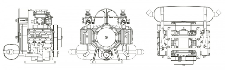 Toyan FS-B400 4-Cyl Boxer Metanolmotor 4-Takt Byggsats - 6