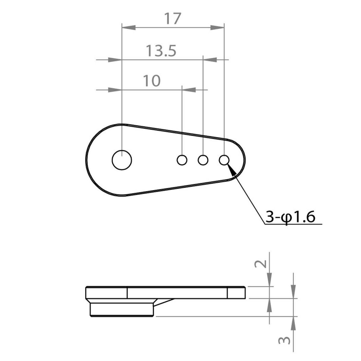 Plastic Single Servo horn p. (L:26.5)(T:2) (For HBL575SL599 - 2