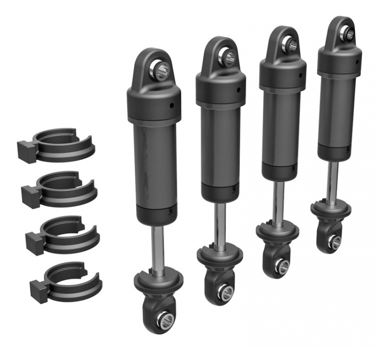 Shocks Alu Gray Complete (w/o springs) (4) TRX-4M