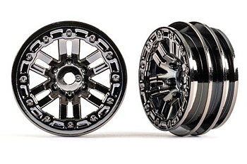 Traxxas 9768-BLKCR Fälg 12-Eker Svart Krom 1.0" (2)