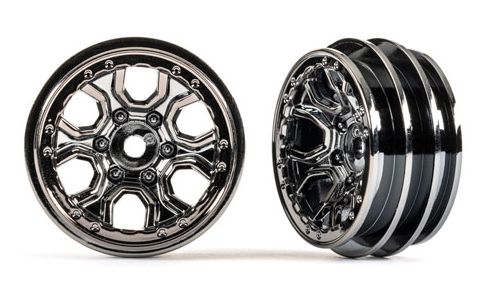 Traxxas 9770-BLKCR Fälg Spider Svart Krom 1.0" (2)