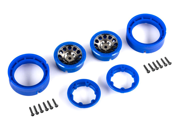 Traxxas 9781-BLKBL Fälg Method Race 105 Beadlock Svart/Blå 1.0" (2)
