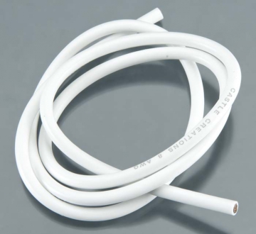 WIRE, 36", 08 AWG, WHITE