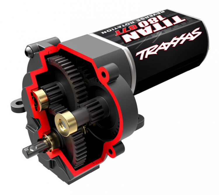 Traxxas 9791R Transmission Crawl-Utväxling Komplett med Motor TRX-4M