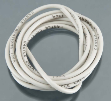 WIRE, 60", 13 AWG, WHITE