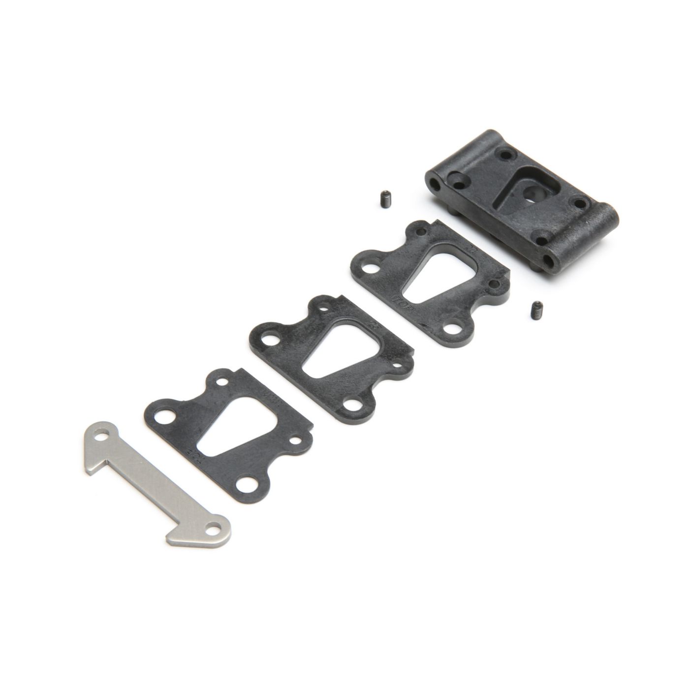 TLR TLR234109 Front Pivot, w/Brace & Kick Shims: All 22