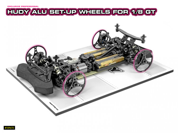 Hudy Set-Up Hjul 1/8 GT (4) - 3