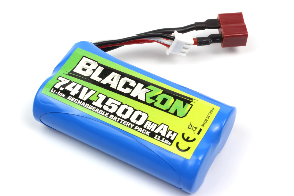 Blackzon 540149 Battery Pack (Li-ion 7.4V, 1500mAh), w/T-Plug