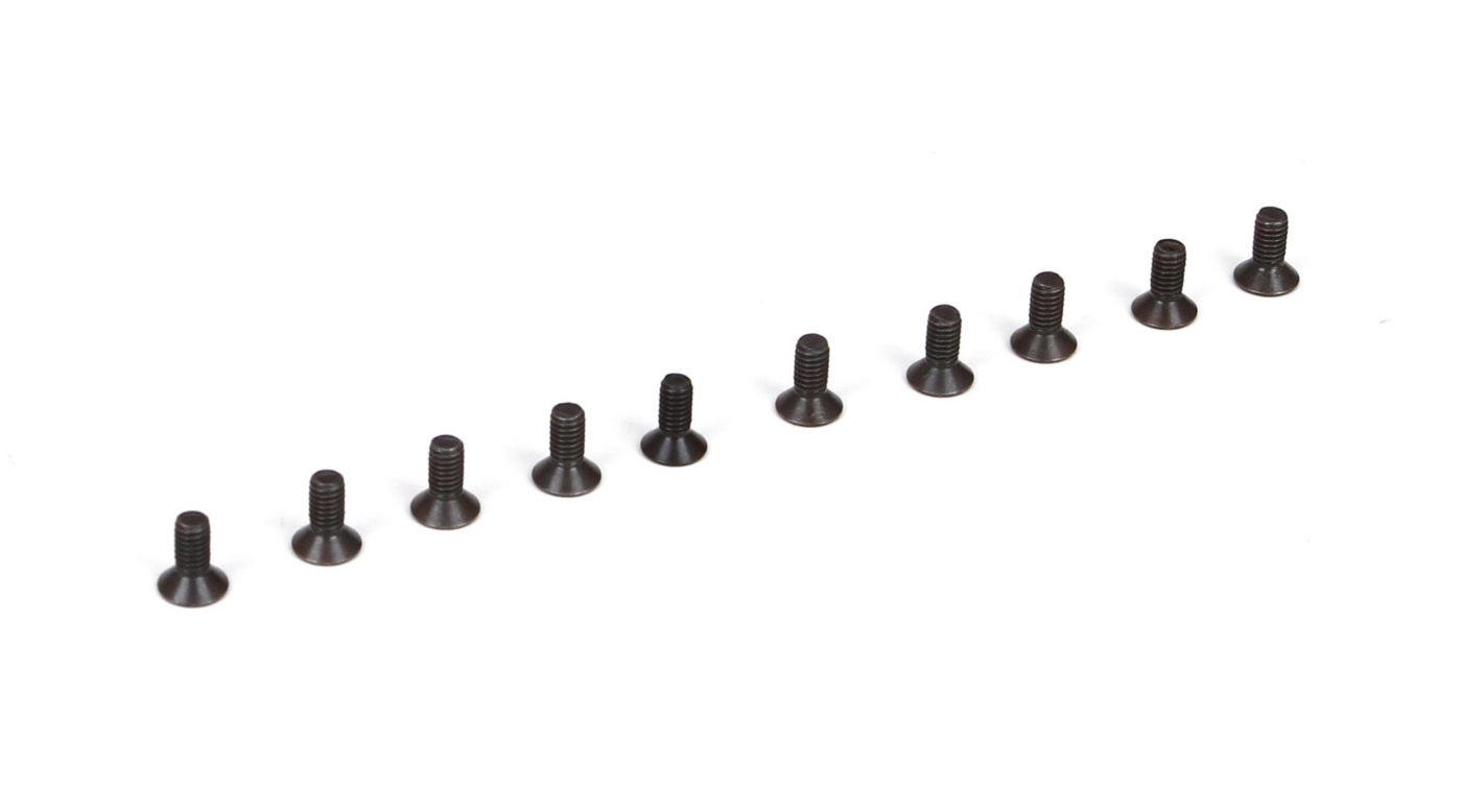 TLR TLR235003 Flat Head Screws, M2.5 x 6mm (10)
