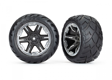 Traxxas 6768X Däck & Fälg Anaconda/RXT Svart & Krom 2,8" 2WD Bak (TSM-Rated) (2)