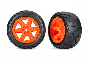 Traxxas 6775A Däck & Fälg Anaconda/RXT Orange 2,8" 4WD, 2WD Fram (TSM-Rated) (2)