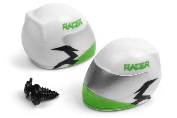Blackzon 540173 Driver Helmet (Green/2pcs)