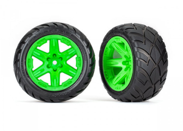 Traxxas 6775G Däck & Fälg Anaconda/RXT Grön 2,8" 4WD, 2WD Fram (TSM-Rated) (2)