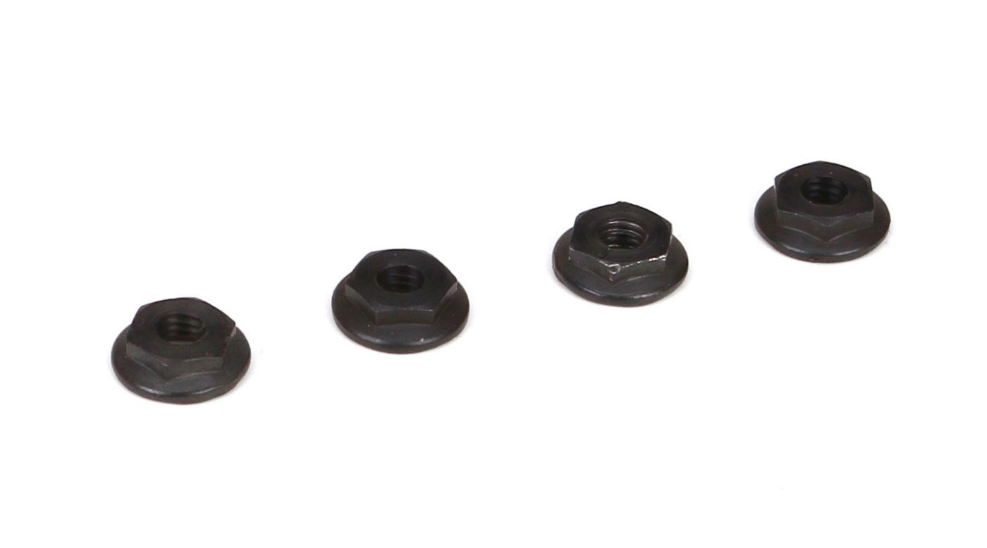 TLR TLR236001 4mm Low Profile Serrated Nuts (4)