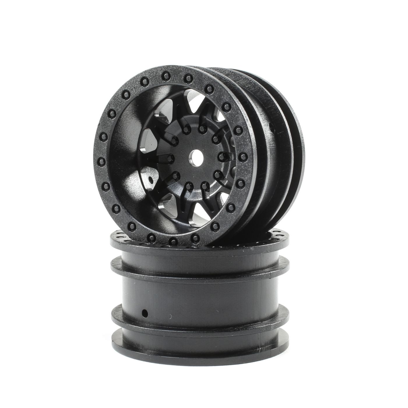 ECX 1.55 Wheel, Black (2): Barrage 2.0