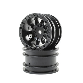 ECX 1.55 Wheel, Black (2): Barrage 2.0